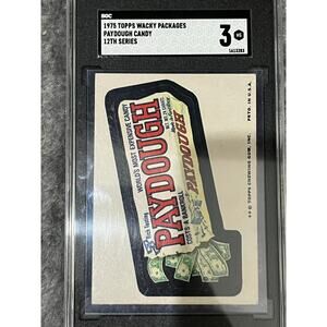 1975 Topps Wacky Packs 12th Series Paydough Candy SGC 3